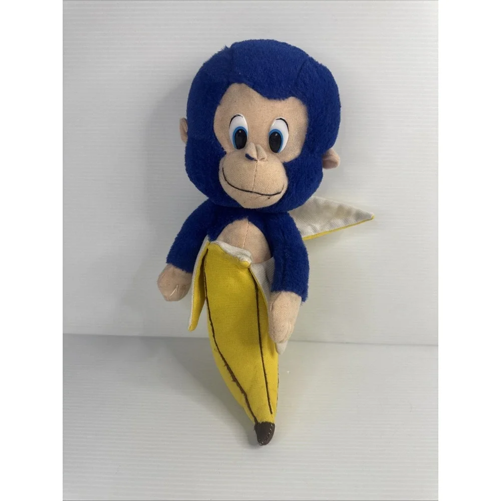 Classic Toy Company Cobalt Blue Monkey Chimp Gorilla in Banana Peel 13